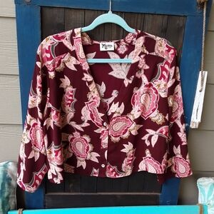 NWOT Show Me Your Mumu Red and Pink crop top